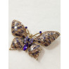 Broche papillon violet friperie second life