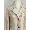 Veste blanche et multicolore 70s friperie second life