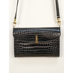 Petit sac croco noir  friperie second life