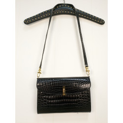 Petit sac croco noir  friperie second life