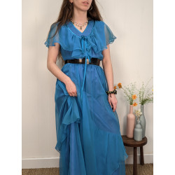 Robe vintage bleue féerique T1