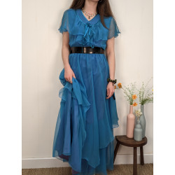 Robe vintage bleue féerique T1