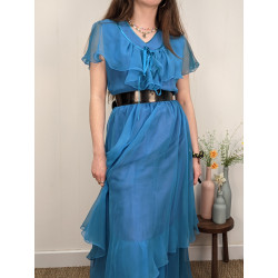 Robe vintage bleue féerique T1