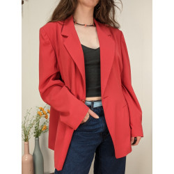 friperie seconde life Veste rouge rose longue - Grégory pat - 42/44