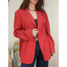 friperie seconde life Veste rouge rose longue - Grégory pat - 42/44