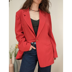 friperie seconde life Veste rouge rose longue - Grégory pat - 42/44