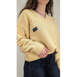 Pull de golf jaune 50% laine - Luxor - TU