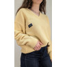 Pull de golf jaune 50% laine - Luxor - TU