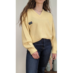 Pull de golf jaune 50% laine - Luxor - TU