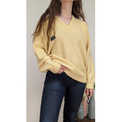 Pull de golf jaune 50% laine - Luxor - TU