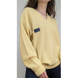 Pull de golf jaune 50% laine - Luxor - TU