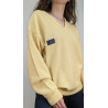 Pull de golf jaune 50% laine - Luxor - TU