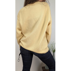 Pull de golf jaune 50% laine - Luxor - TU