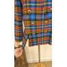 Veste tartan bleu jaune rouge -  Yves Saint Laurent  - T40 friperie second life