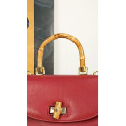 Sac rouge en cuir - Pourchet friperie second life