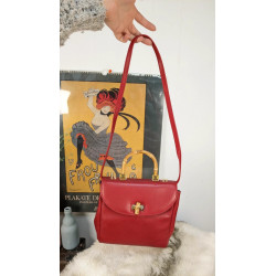 Sac rouge en cuir - Pourchet friperie second life