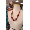 Collier fantaisie vintage rouge