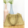 Petit sac vintage en daim vert clair - Dofan Paris