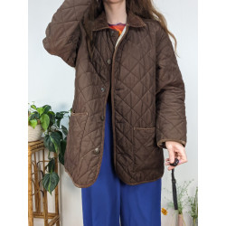 Veste matelassée marron vintage
 friperie second life