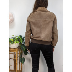 Bomber en cuir vintage Taille S/M unisexe
friperie second life