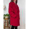 Manteau rouge vintage 80% laine T42/44 friperie second life