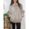 Bomber en peau lainée - 100% mouton - made in France - O'Ned T50 friperie second life