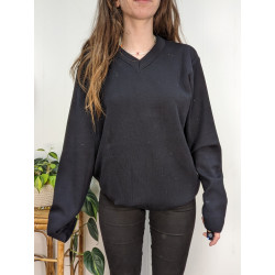 Pull col v Armor Lux - taille L - 50% laine mérinos friperie second life