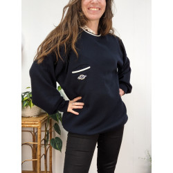 Pull bleu marine Thalassa - made in france - 50%laine