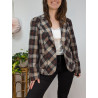 Veste vintage marron Sym 67% laine friperie second life