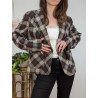 Veste vintage marron Sym 67% laine friperie second life