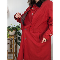 Manteau imperméable rouge Claude Havrey friperie second life