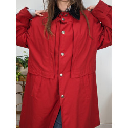 Manteau imperméable rouge Claude Havrey friperie second life