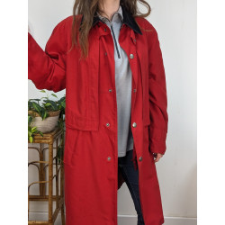 Manteau imperméable rouge Claude Havrey friperie second life