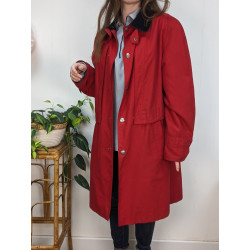 Manteau imperméable rouge Claude Havrey friperie second life