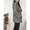 Manteau court en laine vintage gris T.L friperie second life