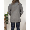 Manteau court en laine vintage gris T.L friperie second life