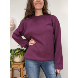 Pull en acrylique violet Damart T.46/48