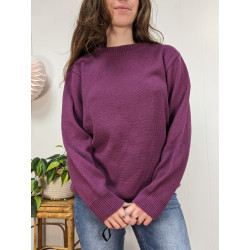 Pull en acrylique violet Damart T.46/48