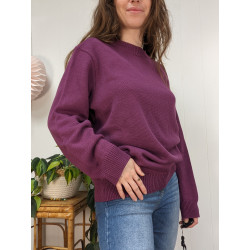 Pull en acrylique violet Damart T.46/48