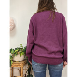 Pull en acrylique violet Damart T.46/48