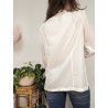 Chemise fluide blanche à broderies T40