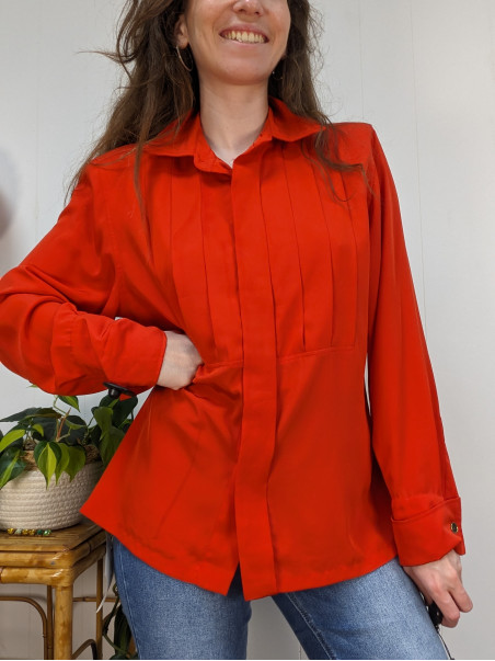 Chemise Caroline Rohmer orange rouge T40/42