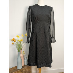 robe noire vintage friperie seconde life