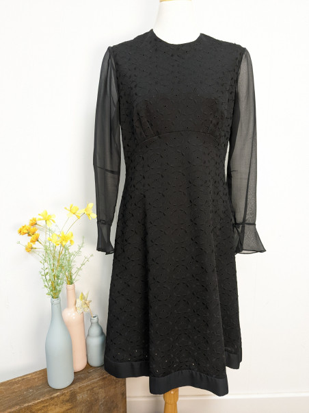 robe noire vintage friperie seconde life