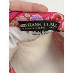 Robe rose vintage Christiane Claud 44 friperie second life