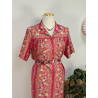 Robe rose vintage Christiane Claud 44 friperie second life