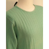 petit pull vert 50% laine mérinos fabriqué en Italie T.38 friperie second life