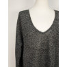 Pull col v noir brillant 1.2.3 Taille 44