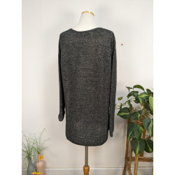 Pull col v noir brillant 1.2.3 Taille 44