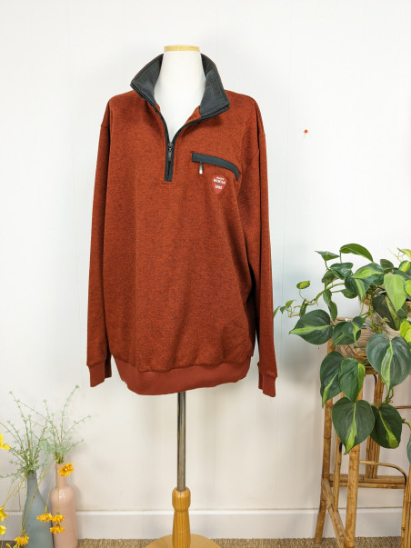 Pull col camionneur orange Taille XL